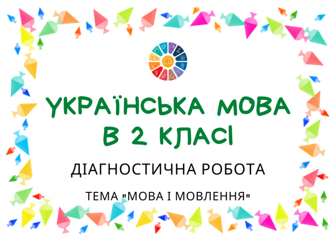 Діагностична робота 2 клас тема Мова і мовлення