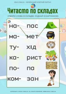 Читаємо по складах: завдання до тижня №18 НУШ "Ми мандрівники"