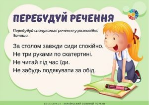 Перебудуй речення: завдання з теми "Види речень" для молодших школярів