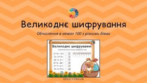 Великоднє шифрування: обчислення в межах 100 з різними діями