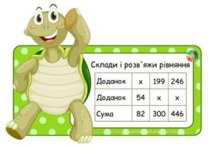 Індивідуальні картки: рівняння на додавання і віднімання