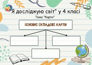 ЯДС в 4 класі: дидактичні картки з теми "Карти" для друку